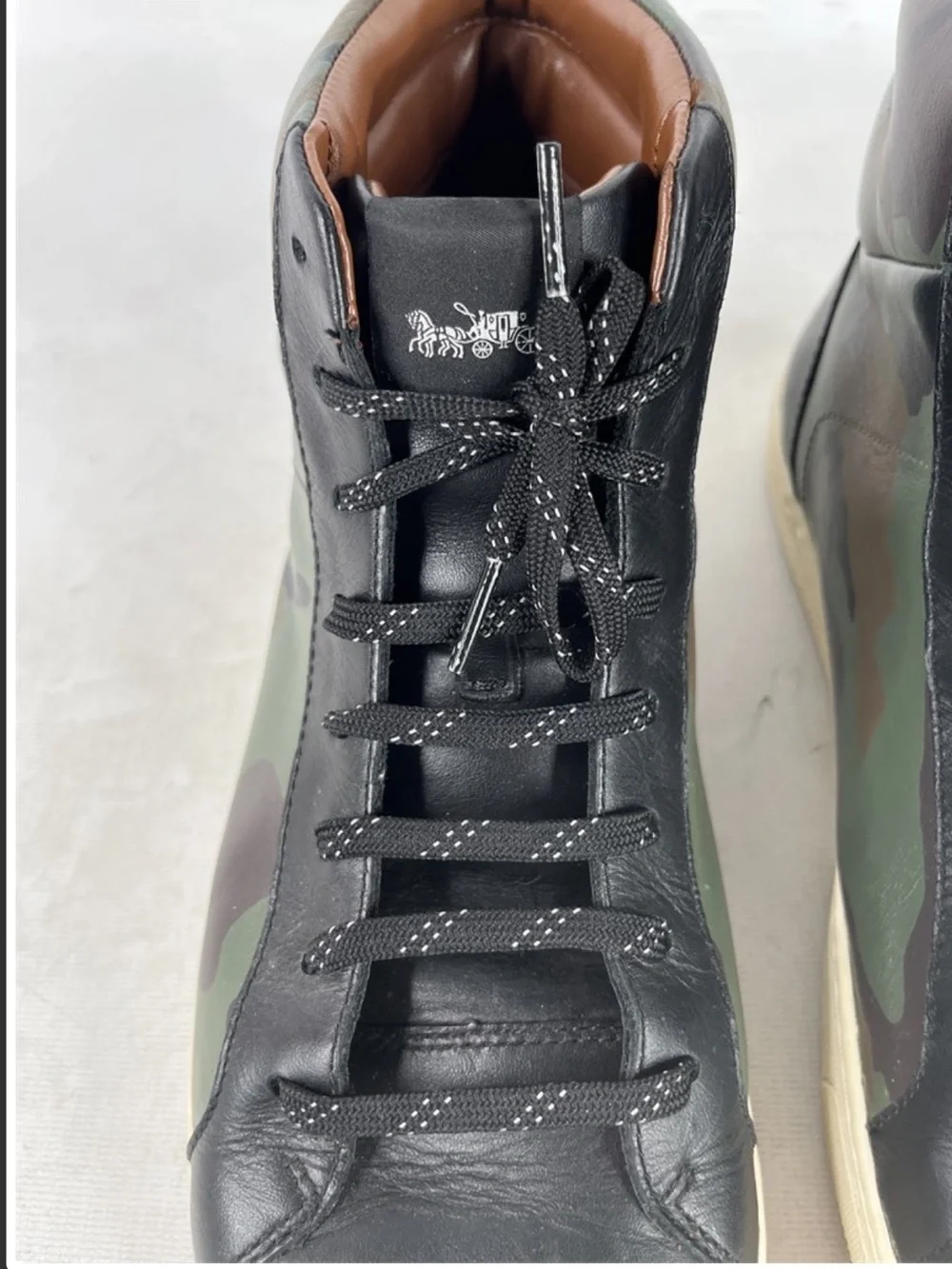 Coach Camo High-Top Sneakers, Size: 12D/46 (Men)